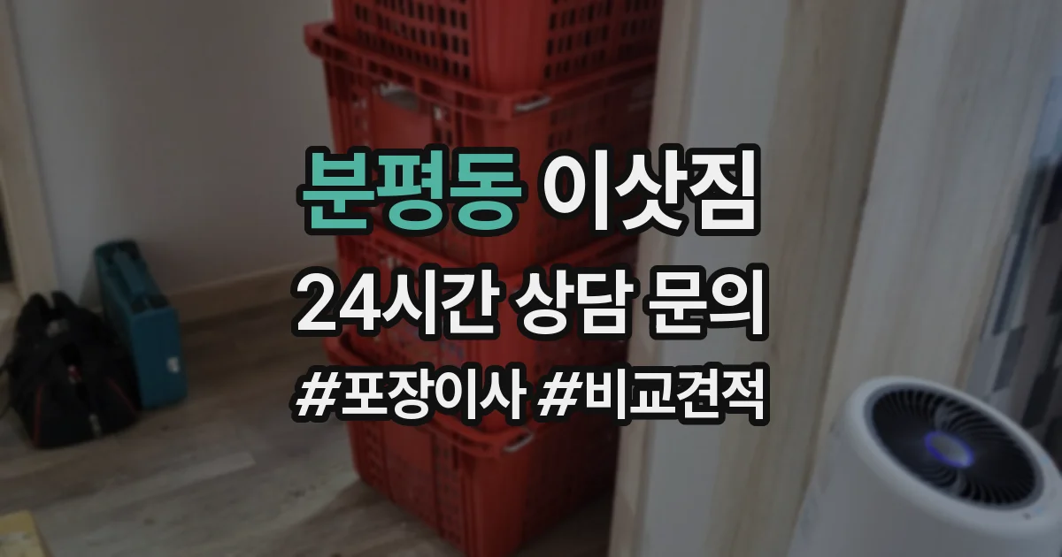 분평동 이삿짐