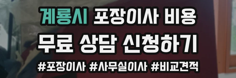 계룡시 포장이사 비용