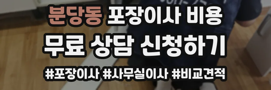 분당동 포장이사 비용