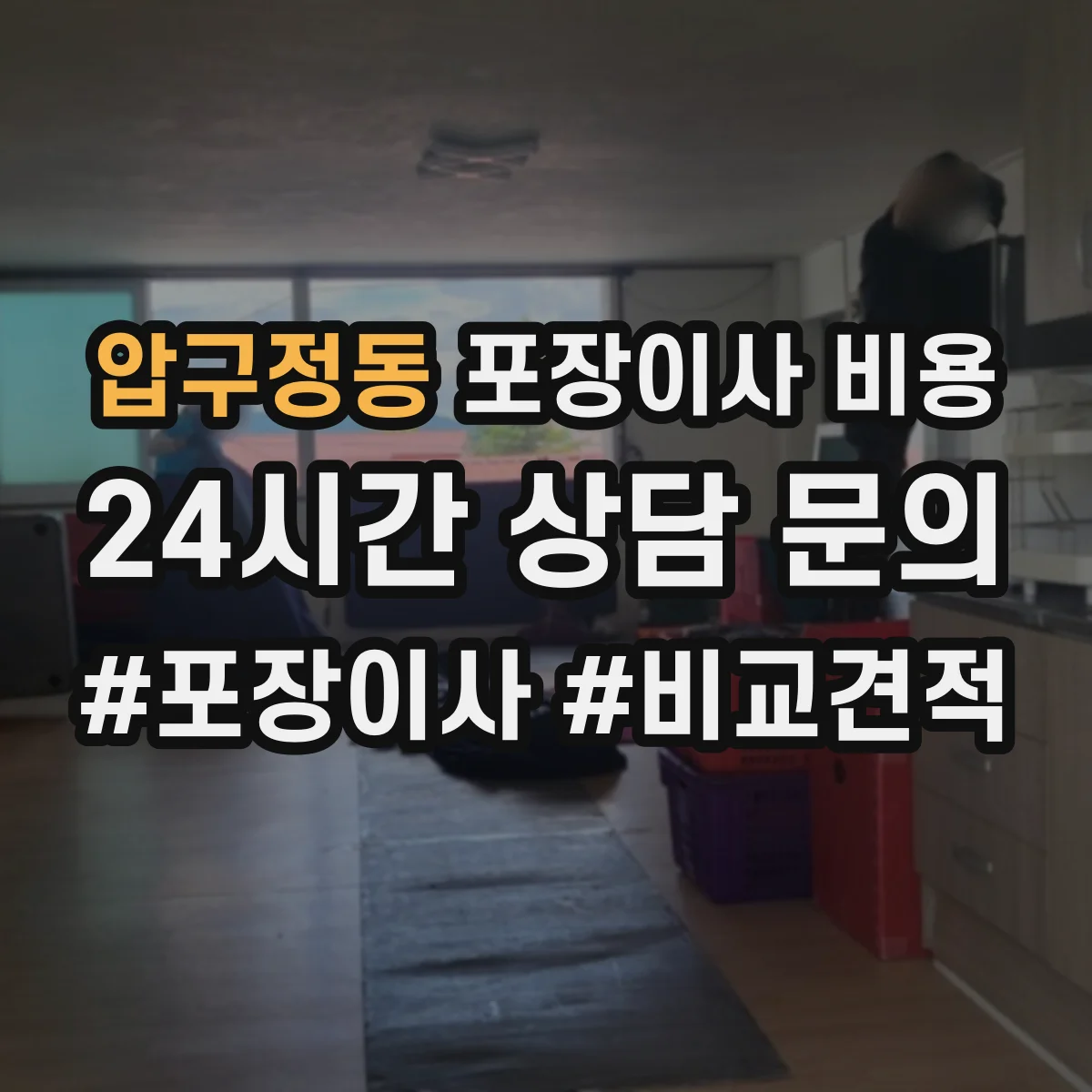 압구정동 포장이사 비용