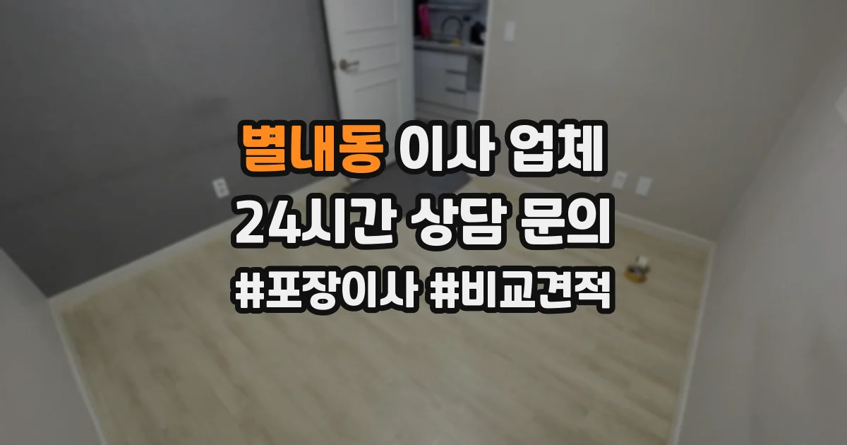 별내동 이사 업체