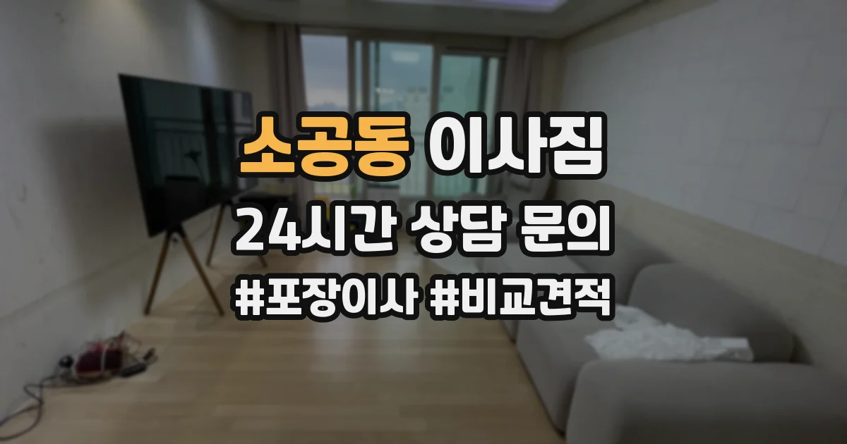 소공동 이사짐