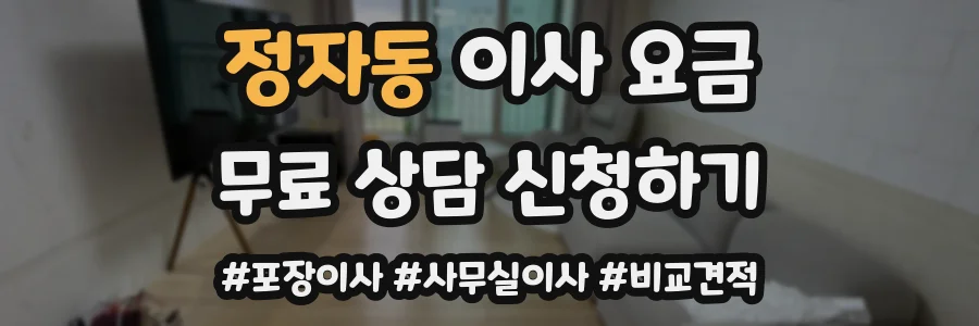 정자동 이사 요금