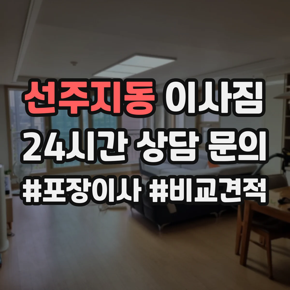 선주지동 이사짐