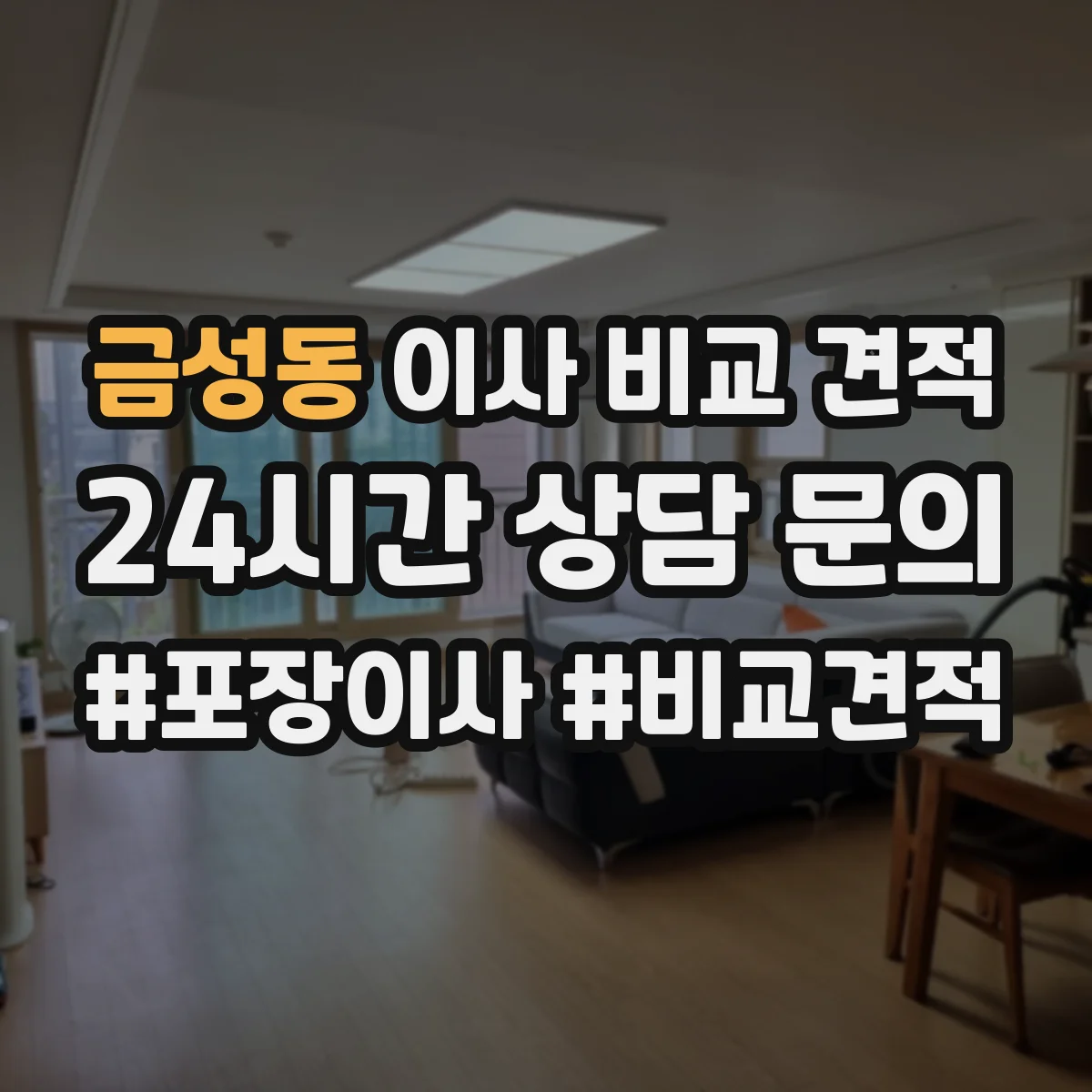 금성동 이사 비교 견적