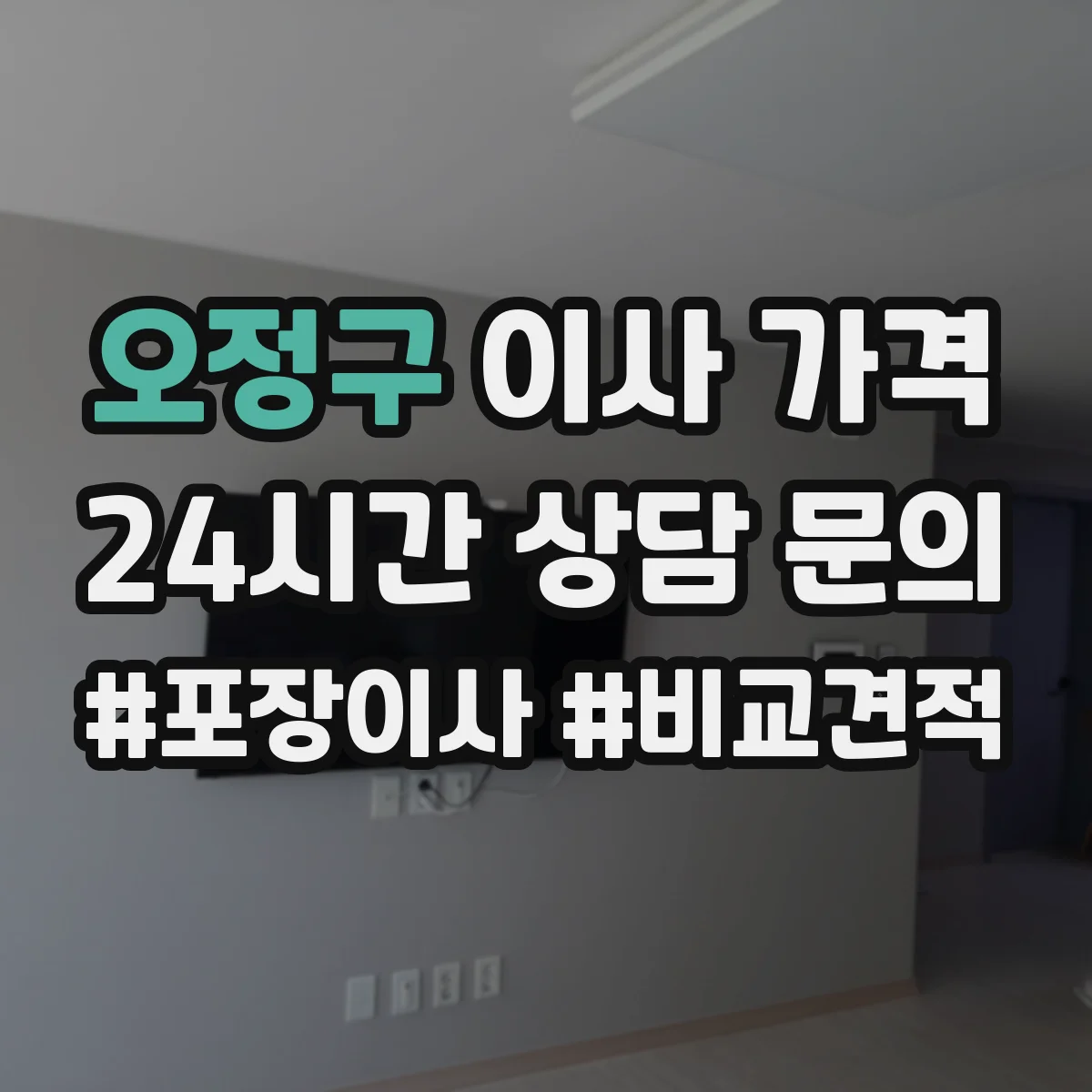 오정구 이사 가격