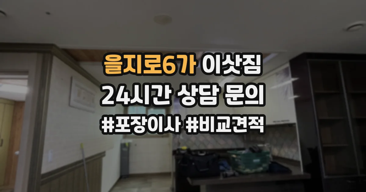 을지로6가 이삿짐