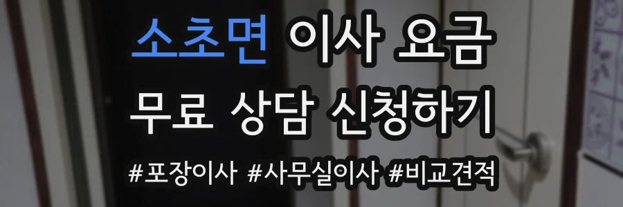 소초면 이사 요금