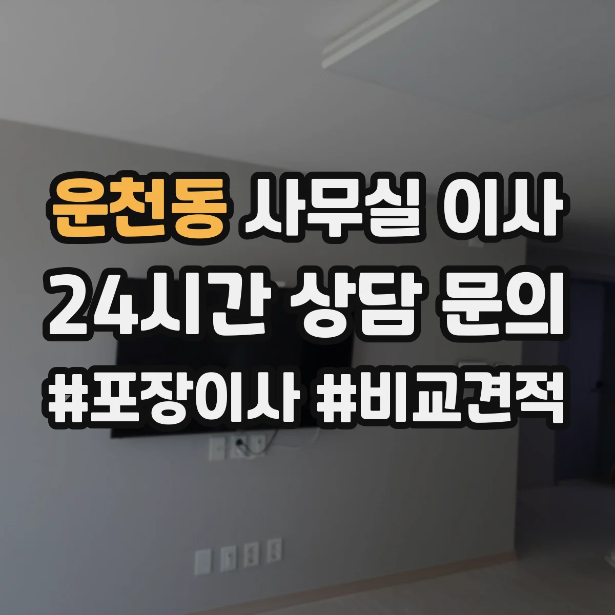 운천동 사무실 이사