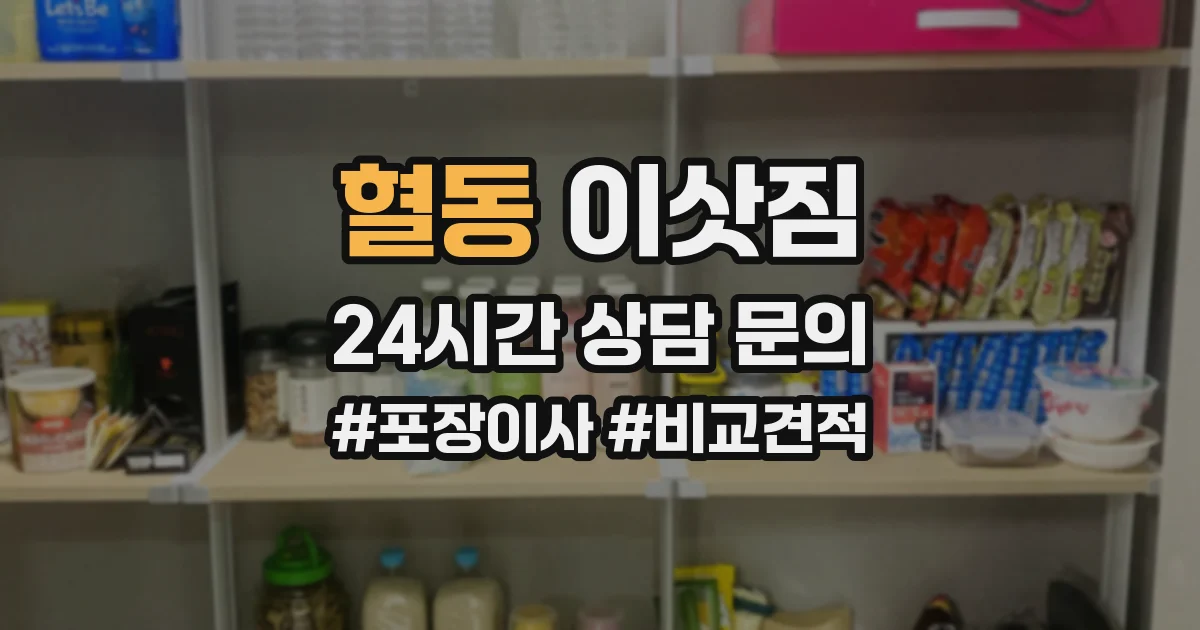 혈동 이삿짐