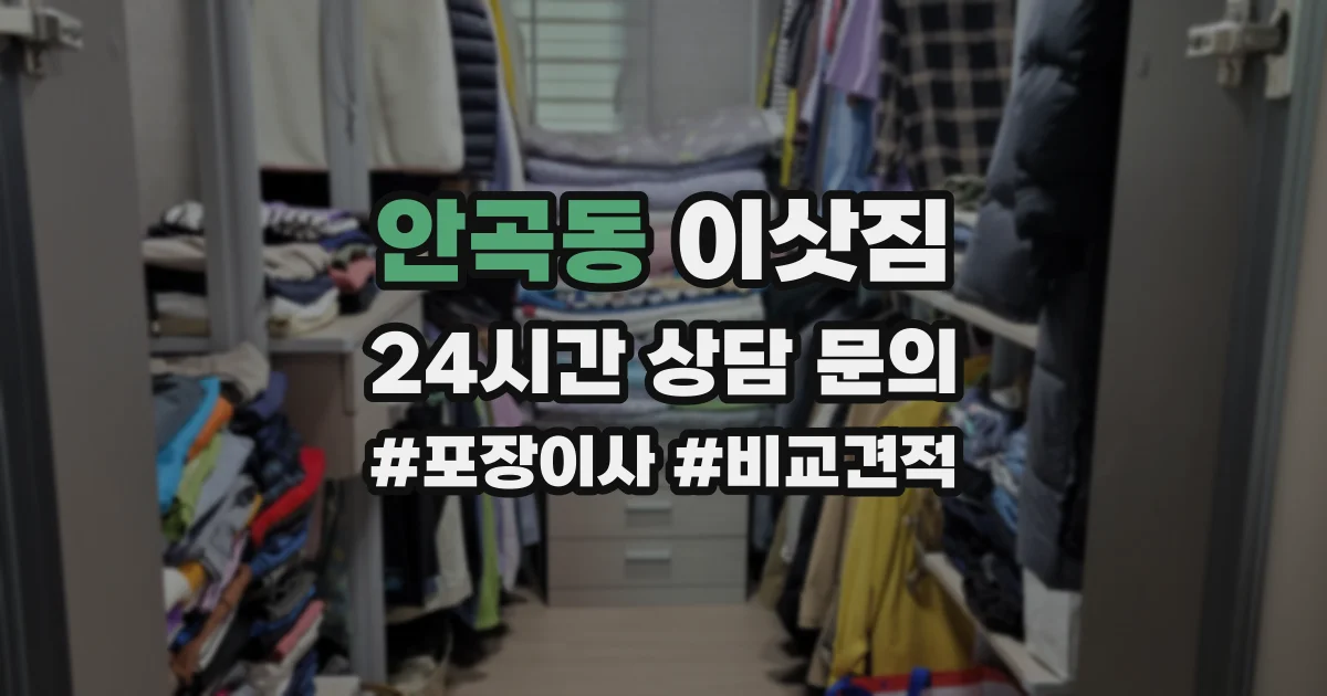 안곡동 이삿짐