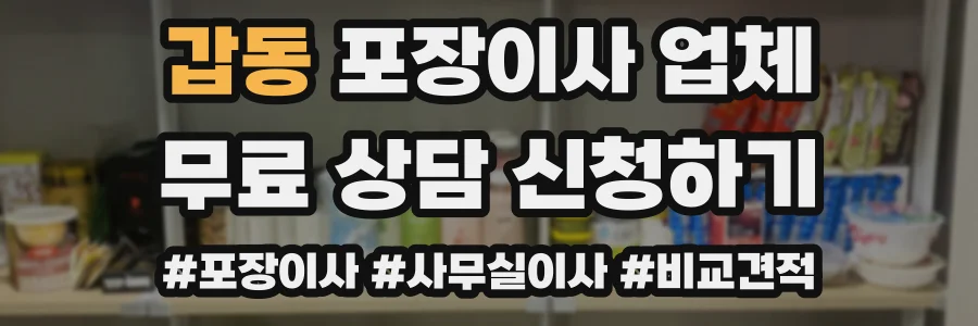 갑동 포장이사 업체