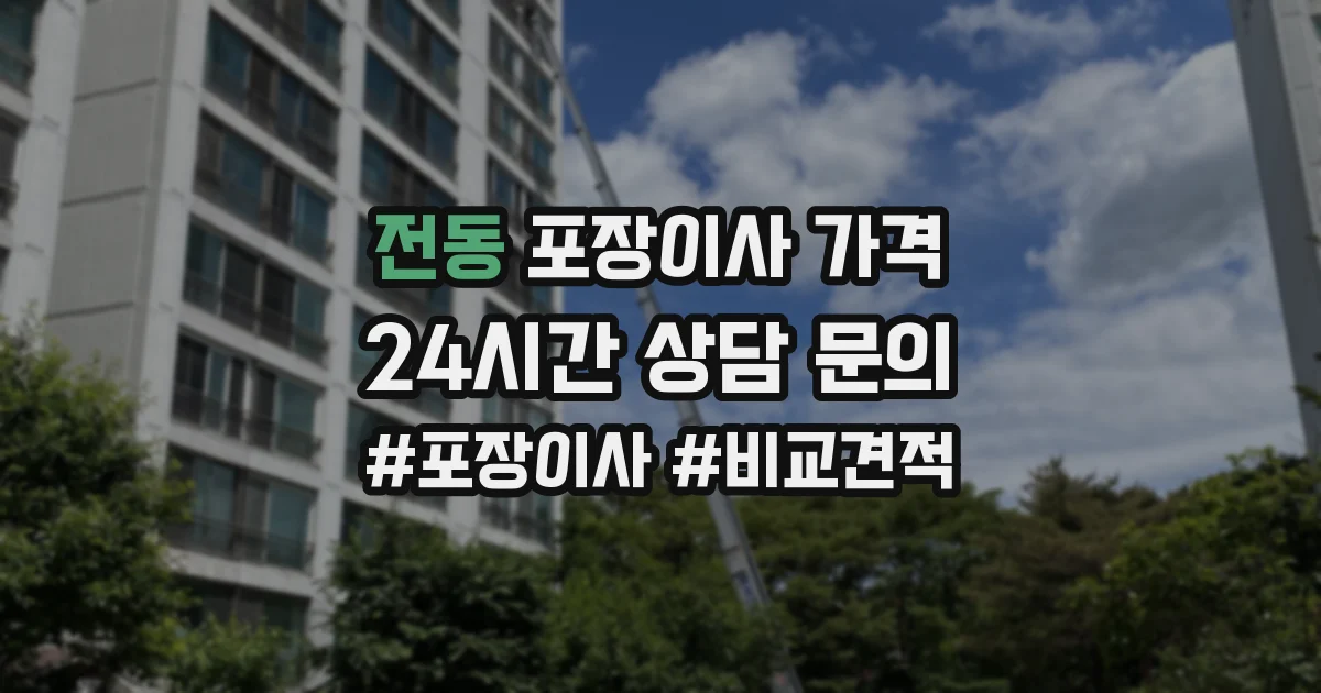전동 포장이사 가격