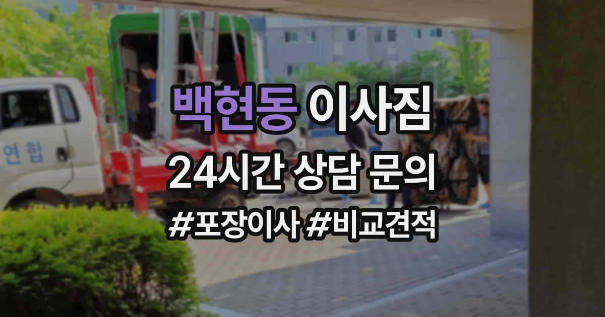 백현동 이사짐