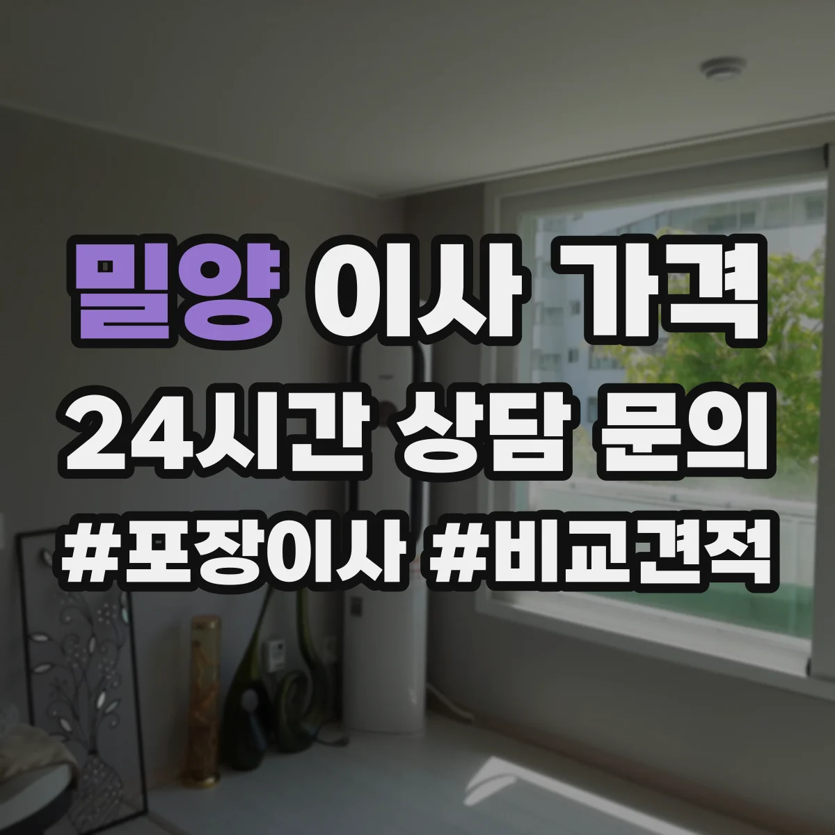 밀양 이사 가격