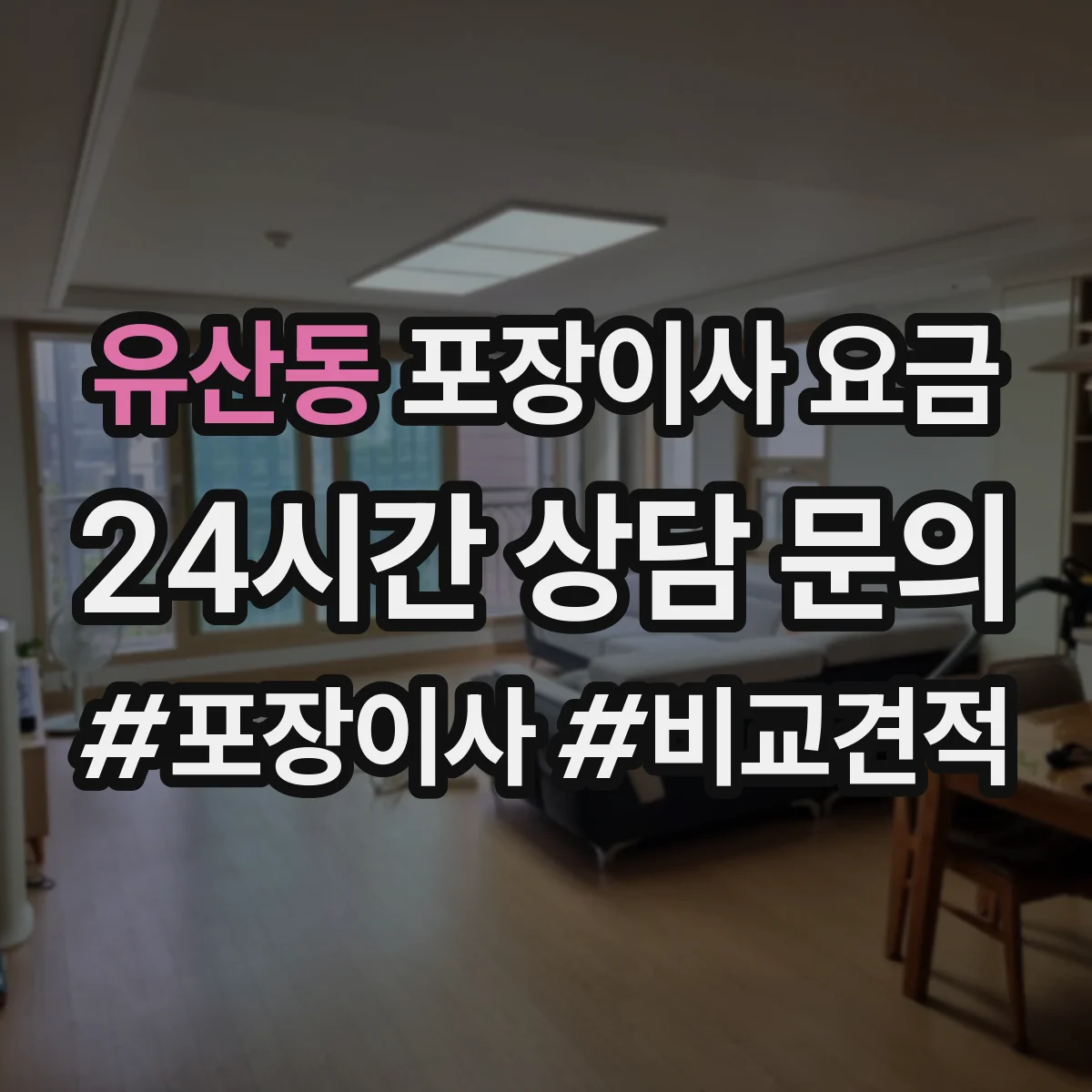 유산동 포장이사 요금