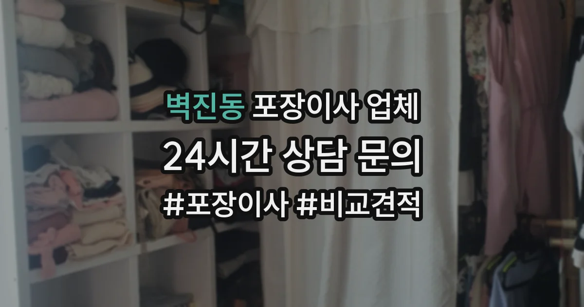 벽진동 포장이사 업체