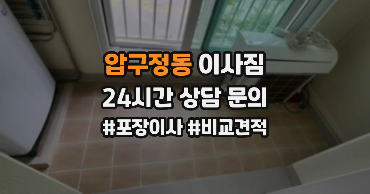 압구정동 이사짐