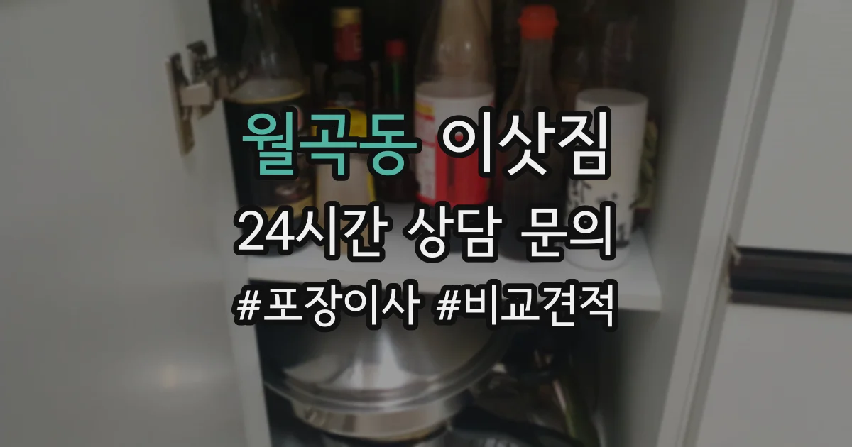 월곡동 이삿짐