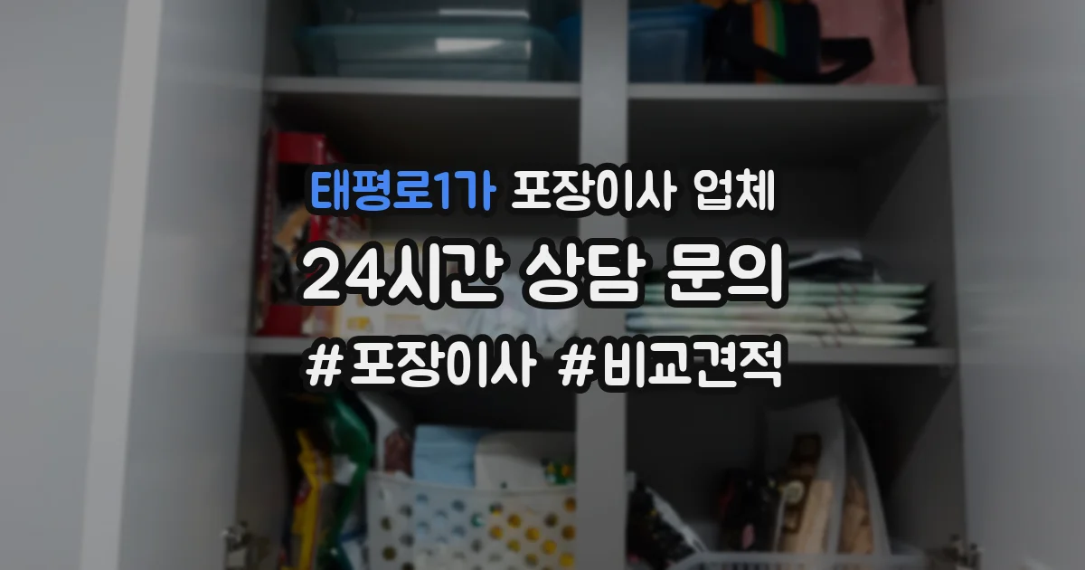 태평로1가 포장이사 업체