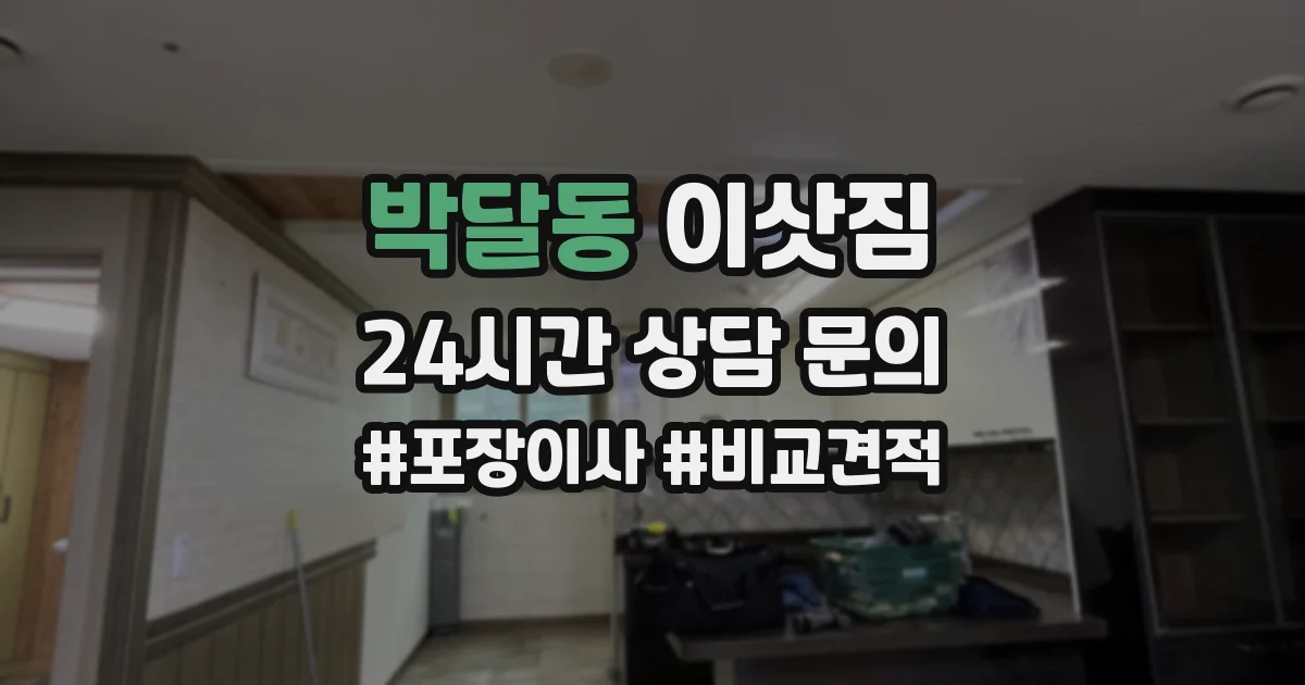 박달동 이삿짐