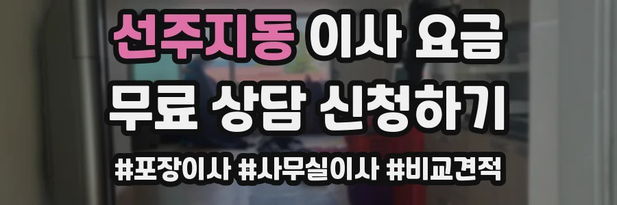 선주지동 이사 요금