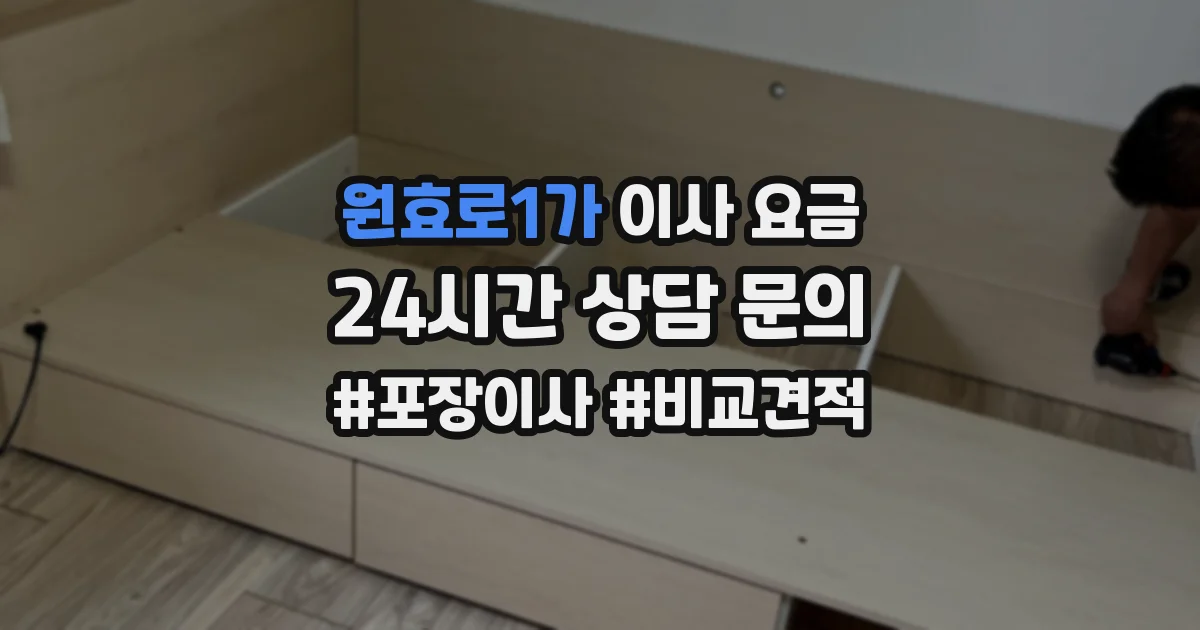원효로1가 이사 요금