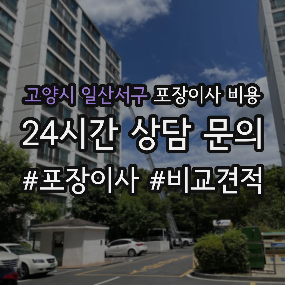 고양시 일산서구 포장이사 비용