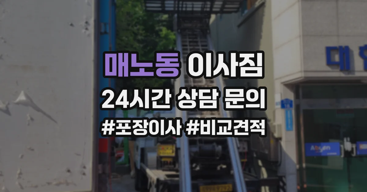 매노동 이사짐