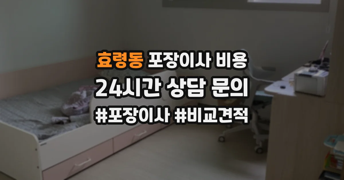 효령동 포장이사 비용