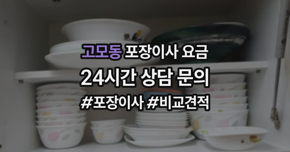 고모동 포장이사 요금