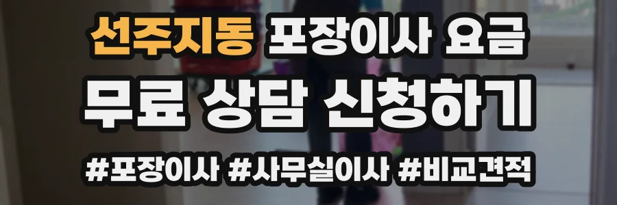 선주지동 포장이사 요금