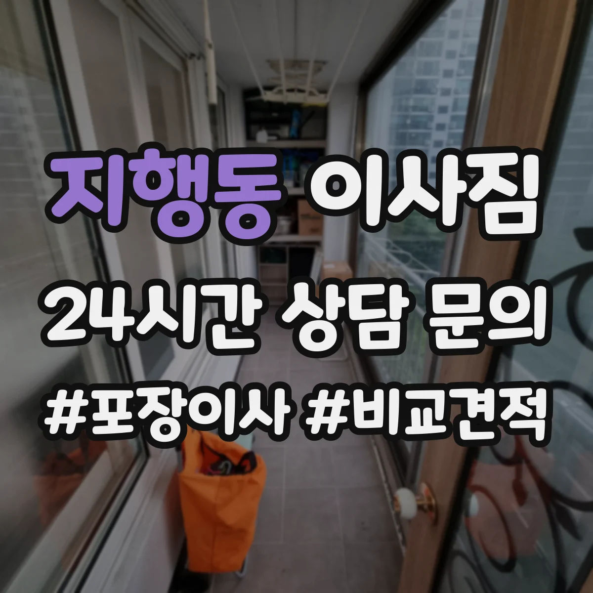 지행동 이사짐