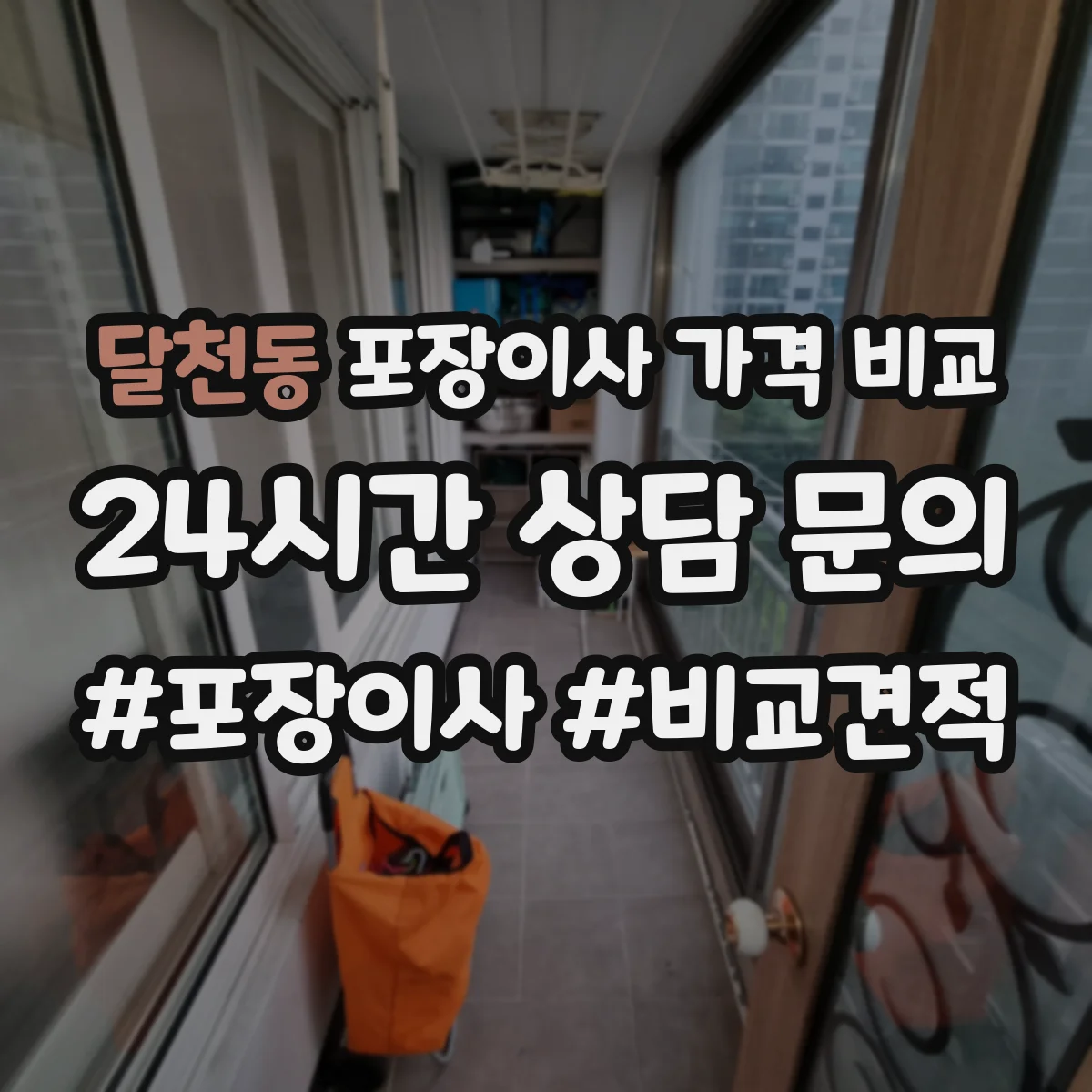 달천동 포장이사 가격 비교