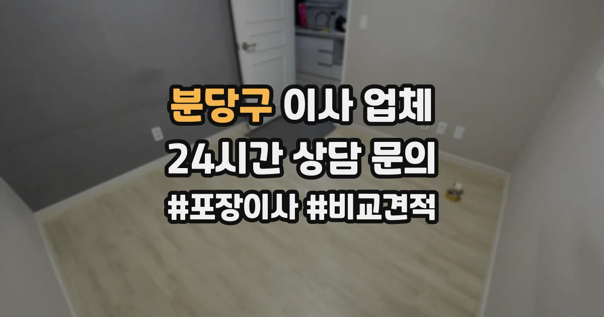분당구 이사 업체