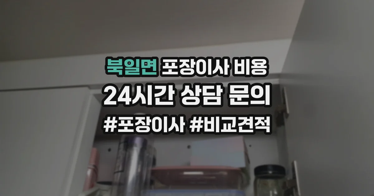 북일면 포장이사 비용