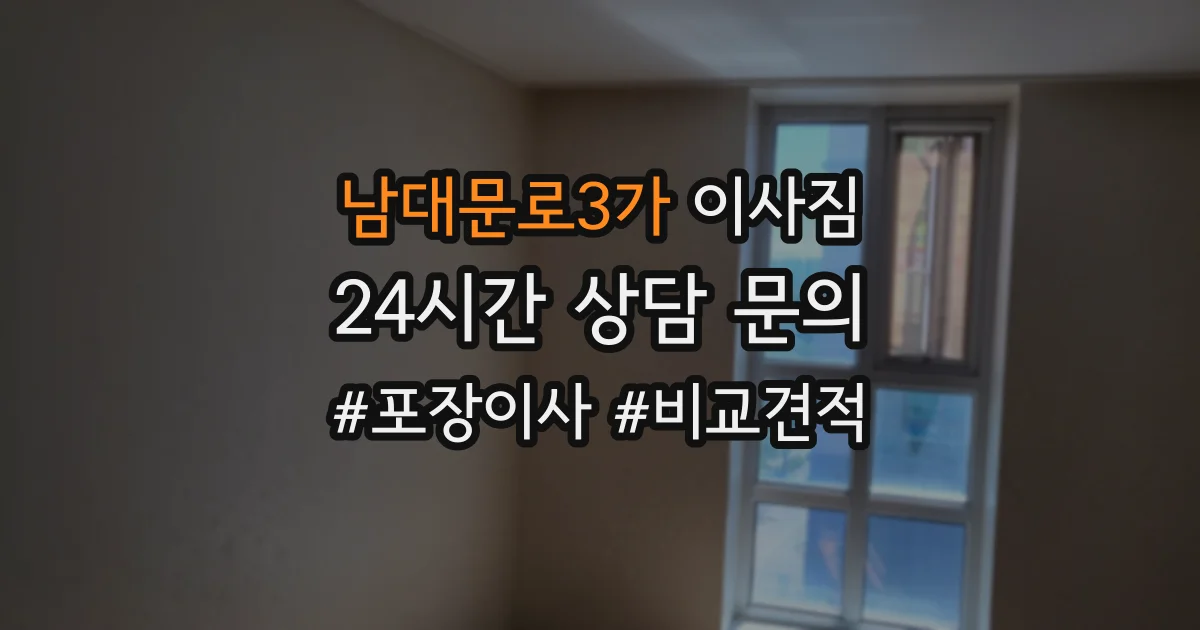 남대문로3가 이사짐