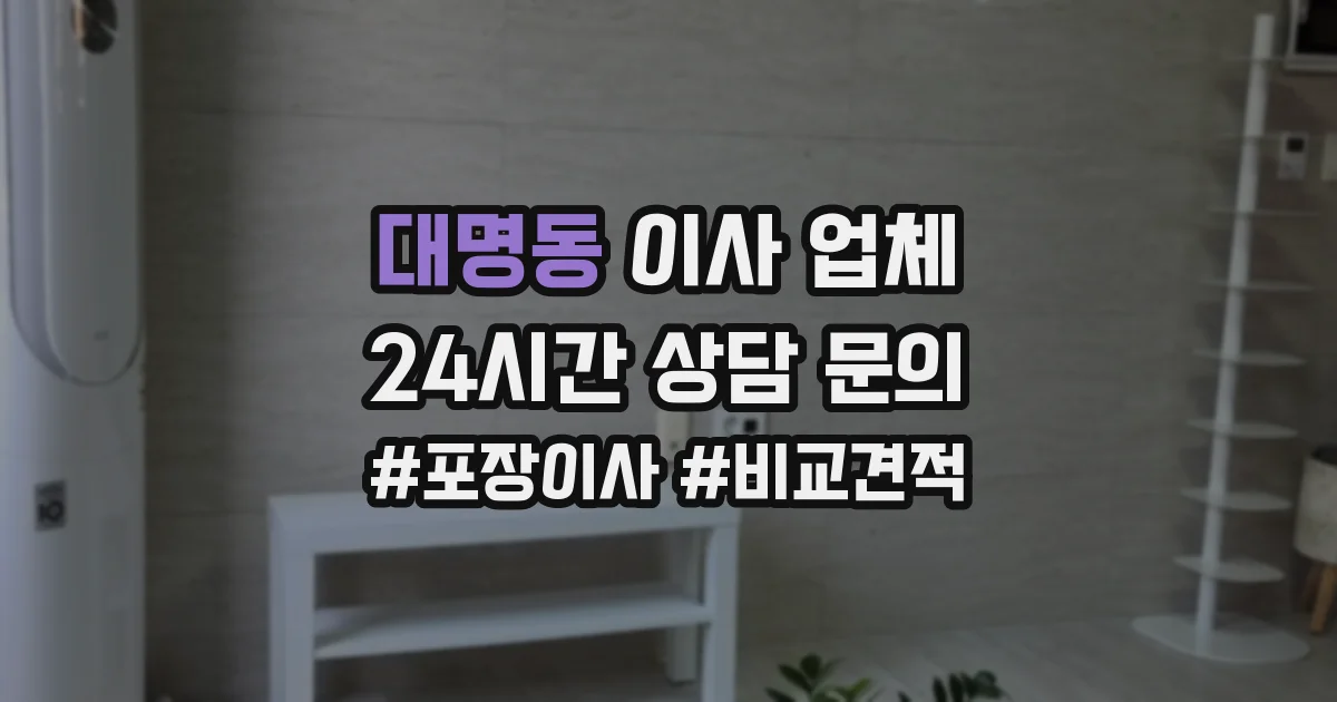 대명동 이사 업체
