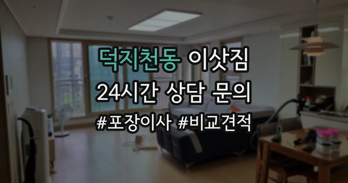 덕지천동 이삿짐