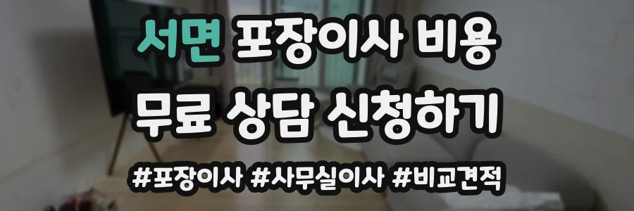 서면 포장이사 비용
