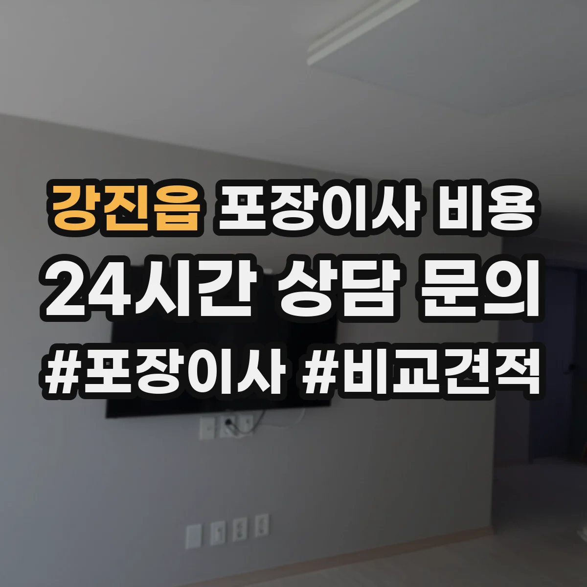 강진읍 포장이사 비용