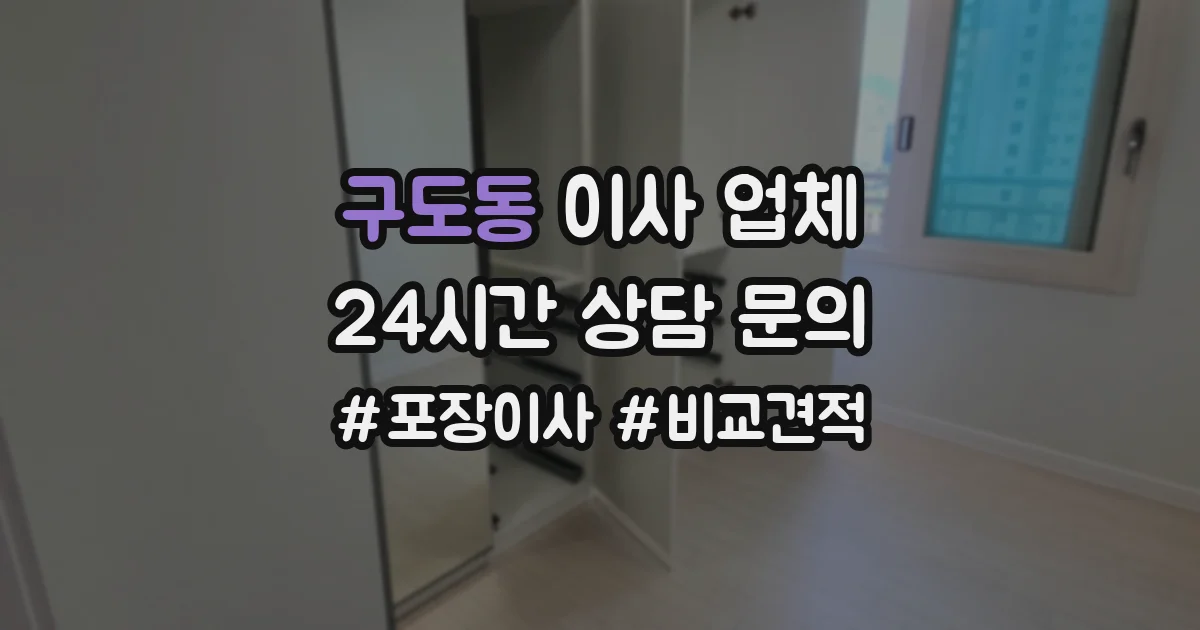 구도동 이사 업체