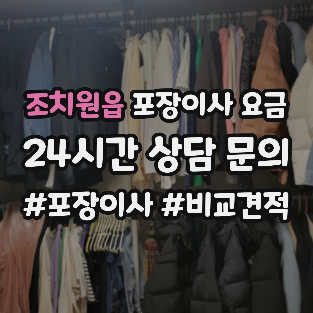 조치원읍 포장이사 요금