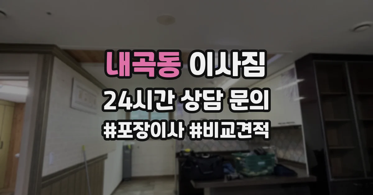 내곡동 이사짐