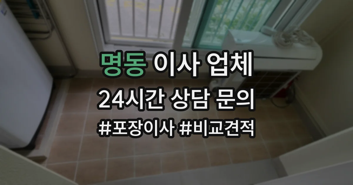 명동 이사 업체