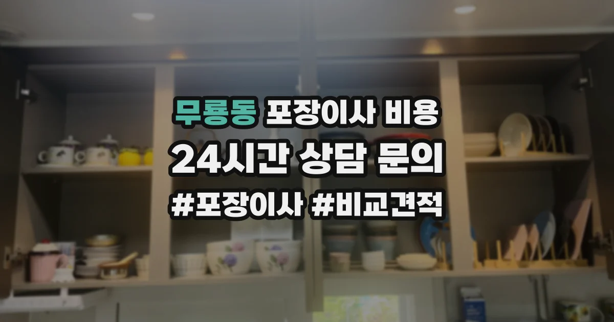 무룡동 포장이사 비용