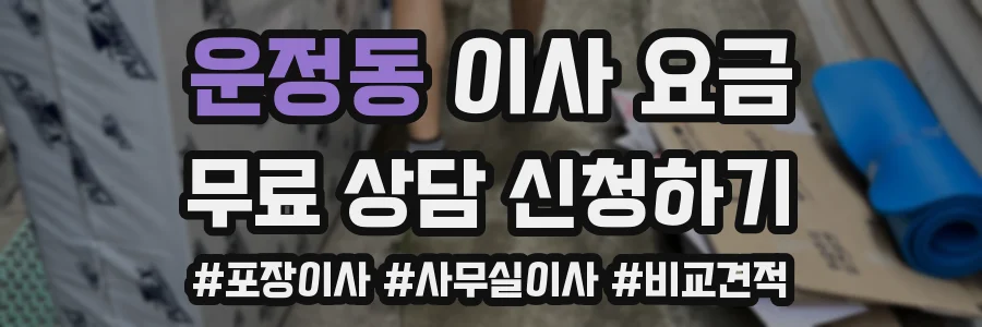운정동 이사 요금