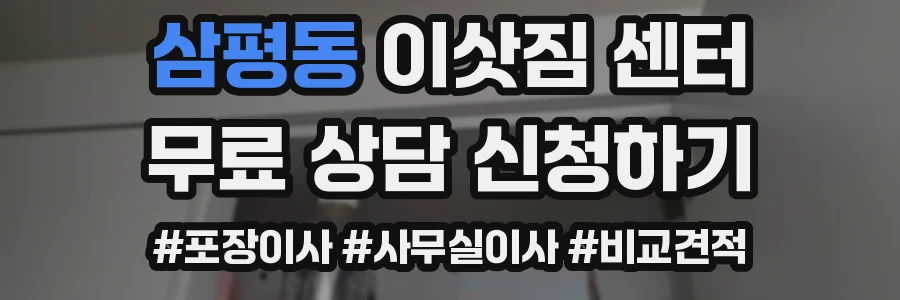삼평동 이삿짐 센터