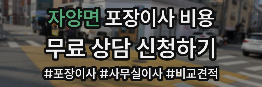 자양면 포장이사 비용