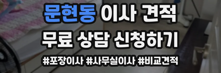 문현동 이사 견적